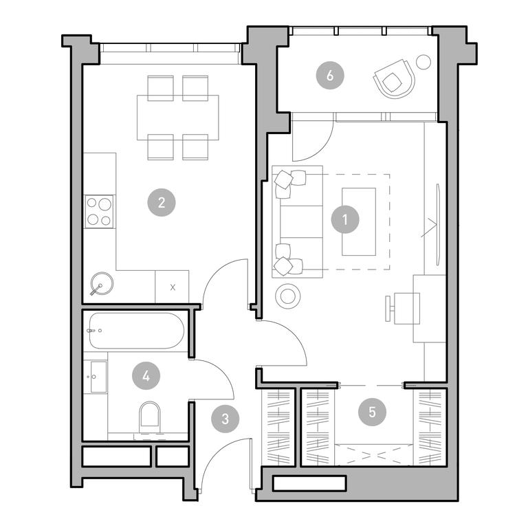 1-BD Apartment Sale, 43.7 sq. m. at UNO.Golovinskie Prudy, Mikhalkovskaya Street, 52, Moscow, Russia #2 1-BD Apartment Sale, 43.7 sq. m. at UNO.Golovinskie Prudy, Mikhalkovskaya Street, 52, Moscow, Russia #2