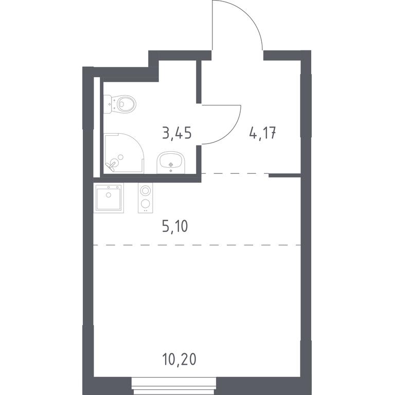 Apartment Sale, 22.92平方米 at Mytishchi Park, Silikatnaya ulitsa, 41к3, Mytischi, Moscow Region, Russia #1 Apartment Sale, 22.92平方米 at Mytishchi Park, Silikatnaya ulitsa, 41к3, Mytischi, Moscow Region, Russia #1