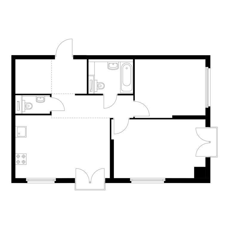 2-BD Apartment Sale, 64.3平方米 at Barklaya 6, Barklaya Street, 6, Moscow, Russia #1