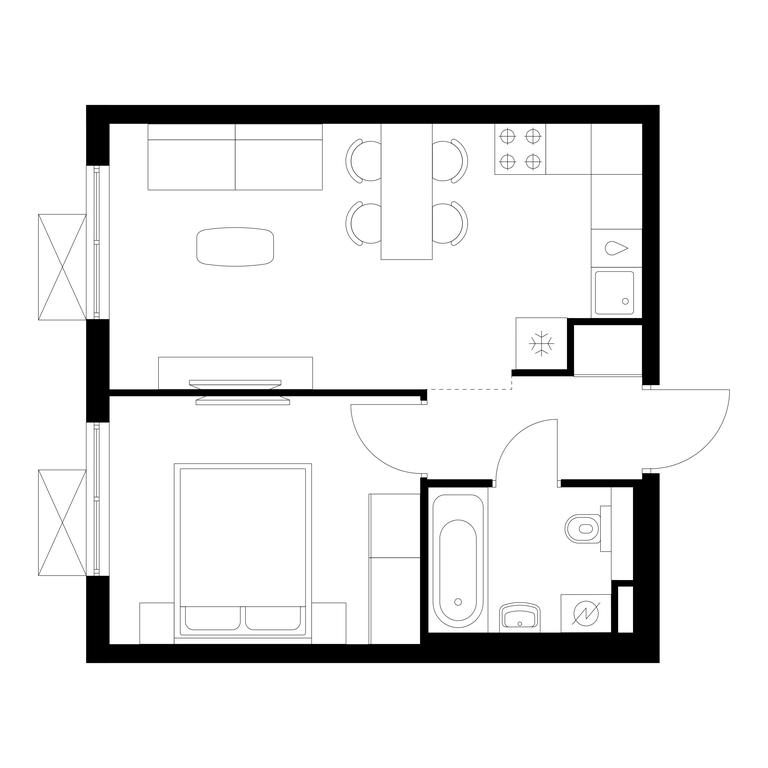 1-BD Apartment Sale, 35.9 sq. m. at Volzhskiy Park, 1st Grayvoronovsky Drive, 3с11, Moscow, Russia #1