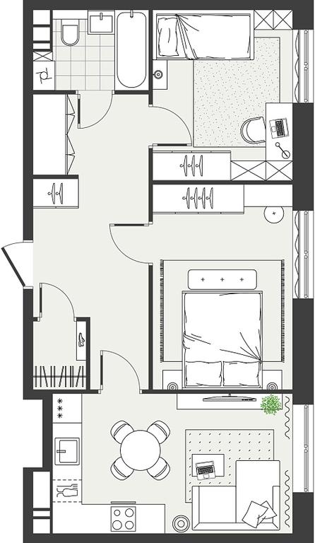 1-BD Apartment Sale, 53.8 sq. m. at Eko Bunino, prospekt Kuprina, 34к1, Sosenskoye Settlement, Moscow, Russia #2 1-BD Apartment Sale, 53.8 sq. m. at Eko Bunino, prospekt Kuprina, 34к1, Sosenskoye Settlement, Moscow, Russia #2