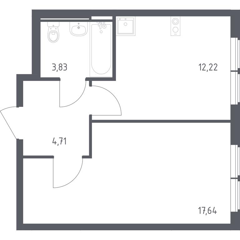 Apartment Sale, 38.4 sq. m. at Ostafevo, Ostafyevskoe Highway, 12к1, Ryazanovskoe Settlement, Moscow, Russia #1