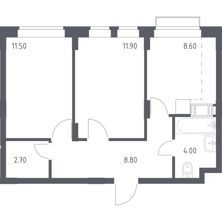 1-BD Apartment Sale, 48平方米 at Alkhimovo, Ryazanovskoe Highway, 31к1, Moscow, Russia #1 1-BD Apartment Sale, 48平方米 at Alkhimovo, Ryazanovskoe Highway, 31к1, Moscow, Russia #1