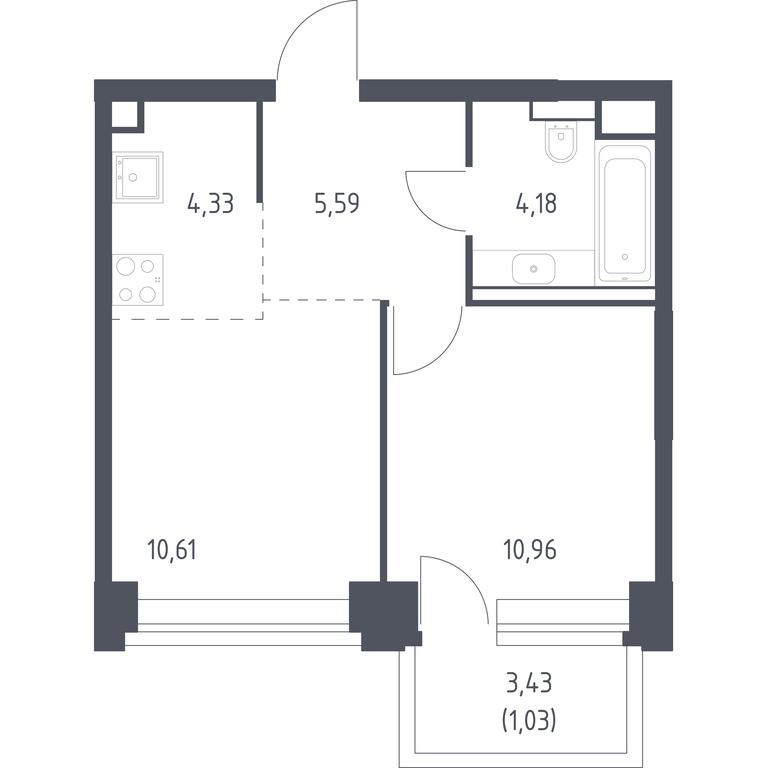 Apartment Sale, 36.7 sq. m. at Nova, Bratyev Fonchenko Street, вл21, Moscow, Russia #1 Apartment Sale, 36.7 sq. m. at Nova, Bratyev Fonchenko Street, вл21, Moscow, Russia #1