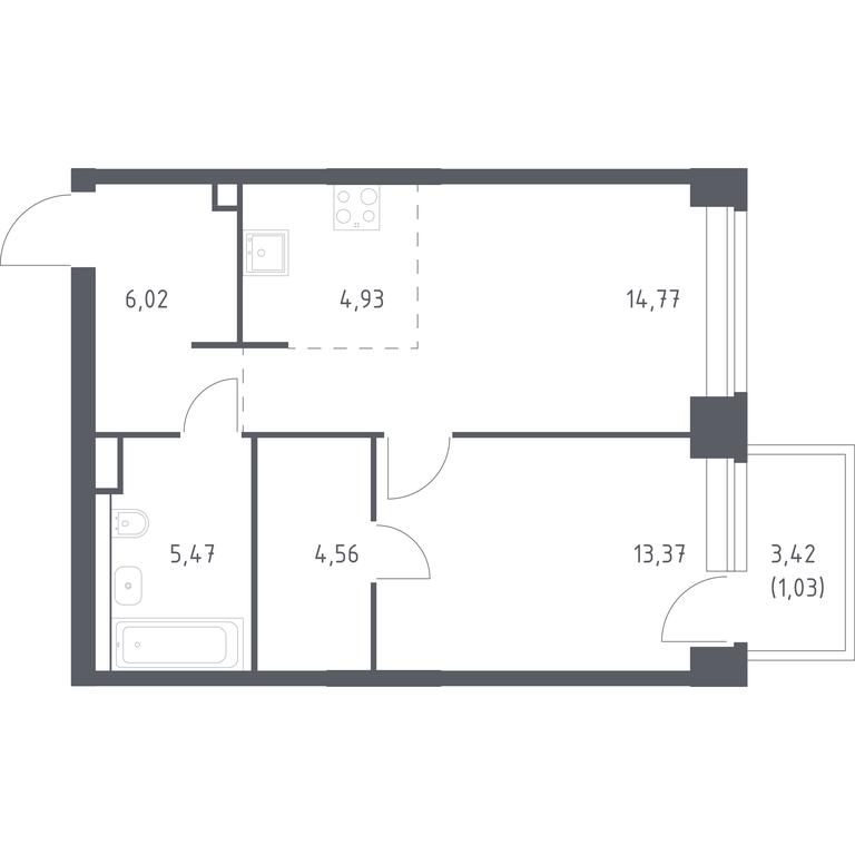Apartment Sale, 50.15 sq. m. at Nova, Bratyev Fonchenko Street, вл21, Moscow, Russia #1 Apartment Sale, 50.15 sq. m. at Nova, Bratyev Fonchenko Street, вл21, Moscow, Russia #1