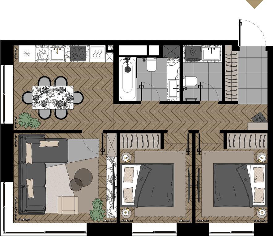 4-BD Apartment Sale, 65.9 sq. m. at Zorge 9, Zorge Street, 9к1, Moscow, Russia #1 4-BD Apartment Sale, 65.9 sq. m. at Zorge 9, Zorge Street, 9к1, Moscow, Russia #1