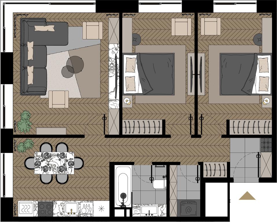 4-BD Apartment Sale, 79.9平方米 at Zorge 9, Zorge Street, 9к1, Moscow, Russia #1 4-BD Apartment Sale, 79.9平方米 at Zorge 9, Zorge Street, 9к1, Moscow, Russia #1