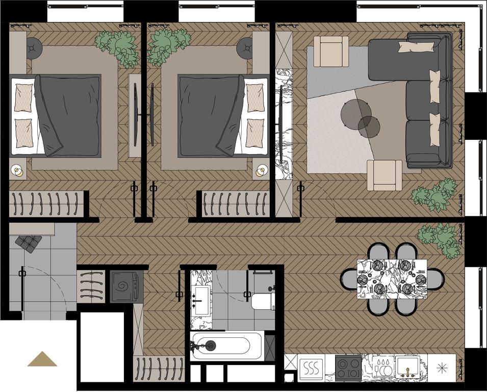 4-BD Apartment Sale, 78.4 sq. m. at Zorge 9, Zorge Street, 9к1, Moscow, Russia #1