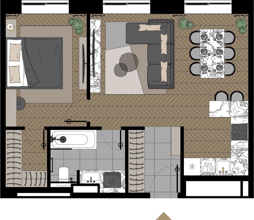 2-BD Apartment Sale, 55.9 sq. m. at Zorge 9, Zorge Street, 9к1, Moscow, Russia #1