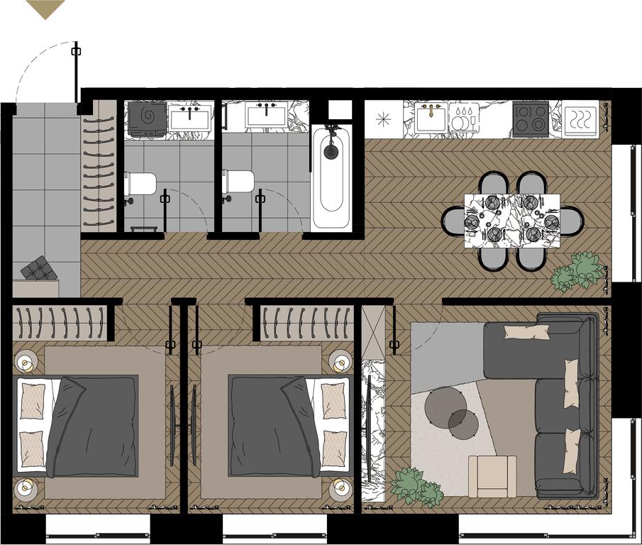 4-BD Apartment Sale, 67.4 sq. m. at Zorge 9, Zorge Street, 9к1, Moscow, Russia #1 4-BD Apartment Sale, 67.4 sq. m. at Zorge 9, Zorge Street, 9к1, Moscow, Russia #1