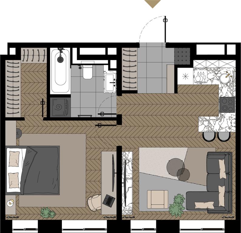 2-BD Apartment Sale, 56.3 sq. m. at Zorge 9, Zorge Street, 9к1, Moscow, Russia #1 2-BD Apartment Sale, 56.3 sq. m. at Zorge 9, Zorge Street, 9к1, Moscow, Russia #1