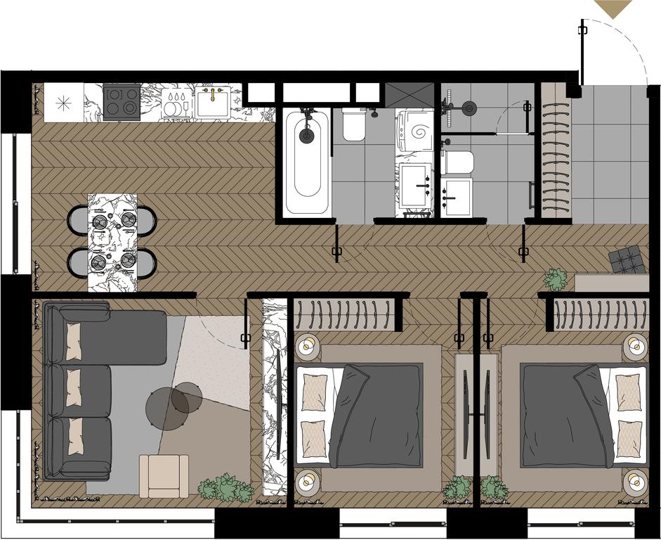 4-BD Apartment Sale, 67.4 sq. m. at Zorge 9, Zorge Street, 9к1, Moscow, Russia #1 4-BD Apartment Sale, 67.4 sq. m. at Zorge 9, Zorge Street, 9к1, Moscow, Russia #1