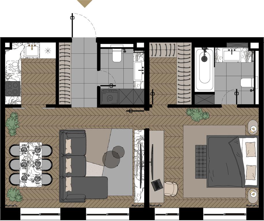 2-BD Apartment Sale, 66.2平方米 at Zorge 9, Zorge Street, 9к1, Moscow, Russia #1 2-BD Apartment Sale, 66.2平方米 at Zorge 9, Zorge Street, 9к1, Moscow, Russia #1