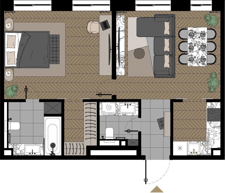 2-BD Apartment Sale, 63.5 sq. m. at Zorge 9, Zorge Street, 9к1, Moscow, Russia #1