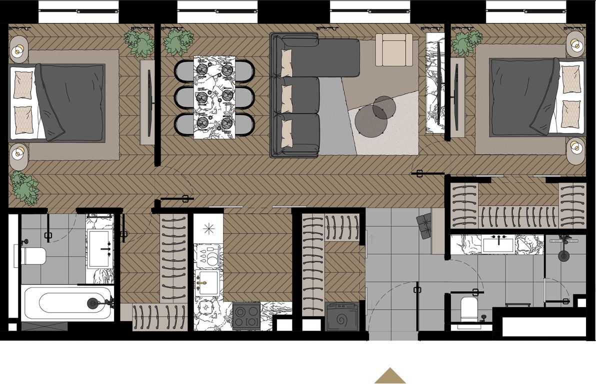 3-BD Apartment Sale, 79.7平方米 at Zorge 9, Zorge Street, 9к1, Moscow, Russia #1 3-BD Apartment Sale, 79.7平方米 at Zorge 9, Zorge Street, 9к1, Moscow, Russia #1
