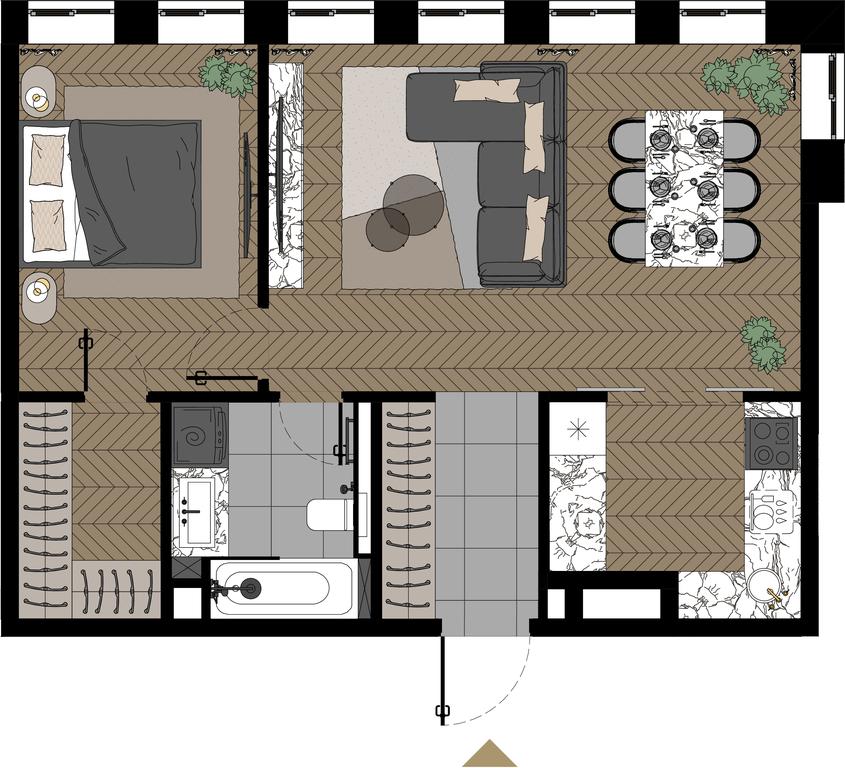 2-BD Apartment Sale, 57.3 sq. m. at Zorge 9, Zorge Street, 9к1, Moscow, Russia #1