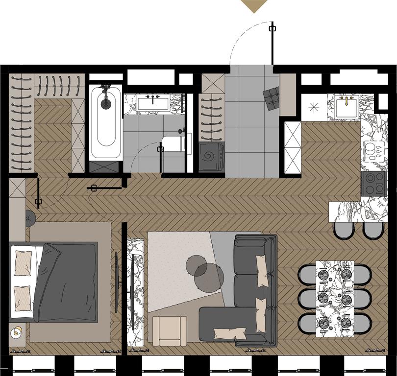 2-BD Apartment Sale, 56.7 sq. m. at Zorge 9, Zorge Street, 9к1, Moscow, Russia #1