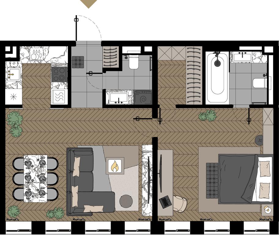 2-BD Apartment Sale, 65.2平方米 at Zorge 9, Zorge Street, 9к1, Moscow, Russia #1 2-BD Apartment Sale, 65.2平方米 at Zorge 9, Zorge Street, 9к1, Moscow, Russia #1