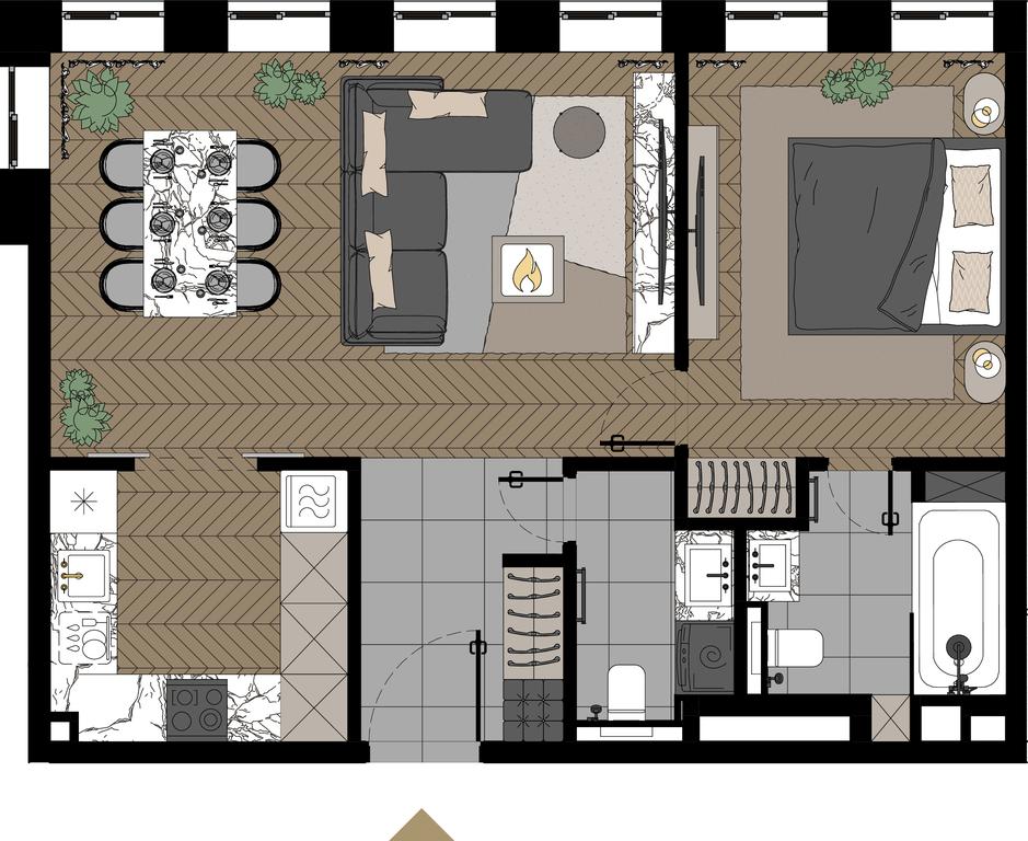 2-BD Apartment Sale, 59.3平方米 at Zorge 9, Zorge Street, 9к1, Moscow, Russia #1 2-BD Apartment Sale, 59.3平方米 at Zorge 9, Zorge Street, 9к1, Moscow, Russia #1