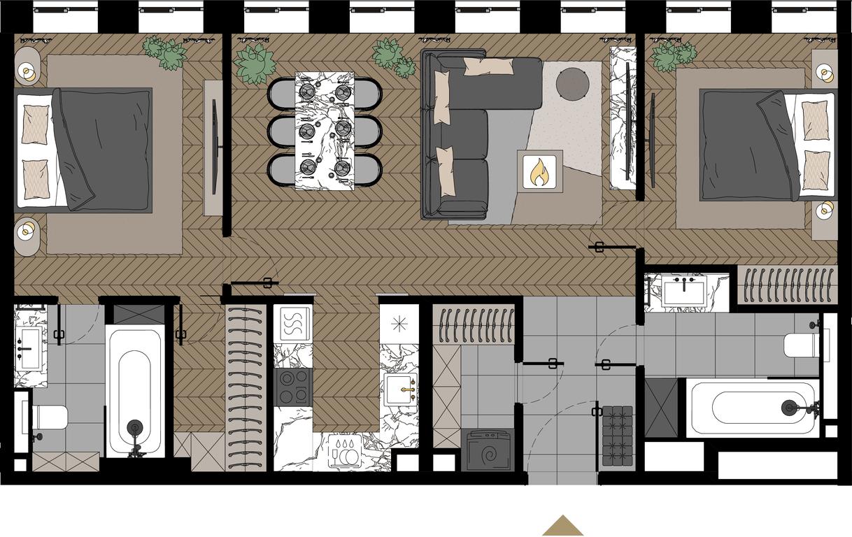 3-BD Apartment Sale, 78.9平方米 at Zorge 9, Zorge Street, 9к1, Moscow, Russia #1