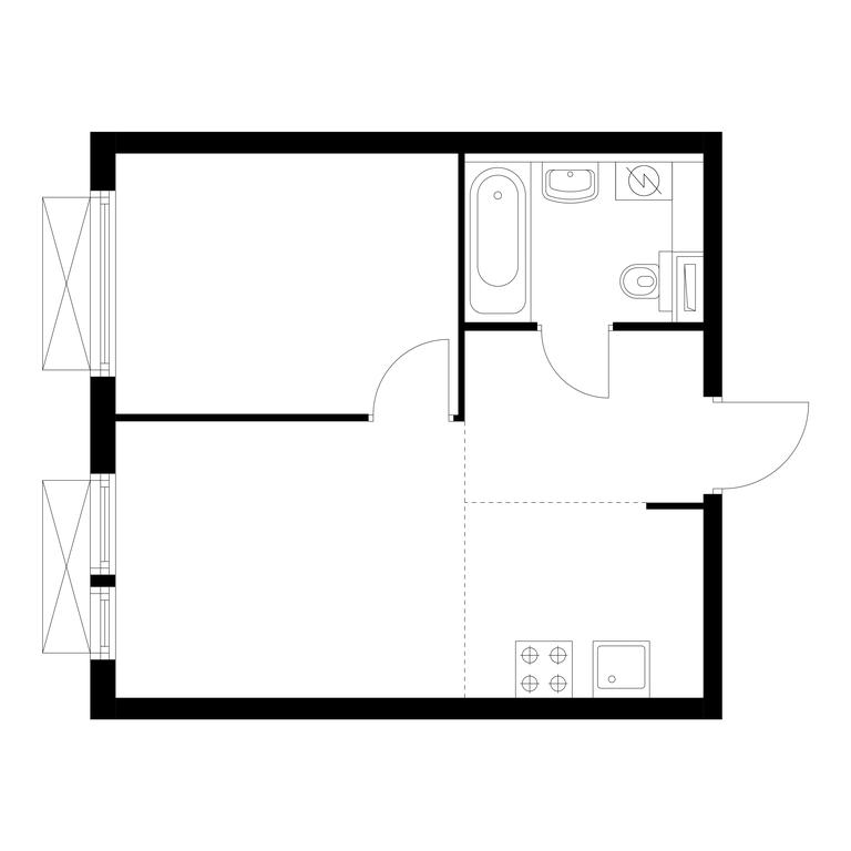 1-BD Apartment Sale, 34.3 sq. m. at Kolskaya 8, Kolskaya Street, 8с16, Moscow, Russia #1 1-BD Apartment Sale, 34.3 sq. m. at Kolskaya 8, Kolskaya Street, 8с16, Moscow, Russia #1