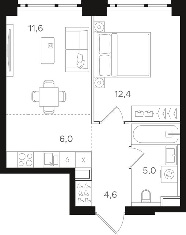 1-BD Apartment Sale, 39.6 sq. m. at Mangazeja v Bogorodskom, Ivanteyevskaya Street, 25к1, Moscow, Russia #1 1-BD Apartment Sale, 39.6 sq. m. at Mangazeja v Bogorodskom, Ivanteyevskaya Street, 25к1, Moscow, Russia #1