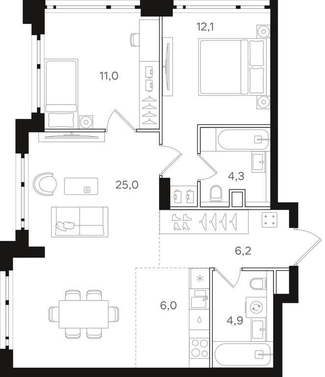 2-BD Apartment Sale, 69.5 sq. m. at Mangazeja v Bogorodskom, Ivanteyevskaya Street, 25к1, Moscow, Russia #2 2-BD Apartment Sale, 69.5 sq. m. at Mangazeja v Bogorodskom, Ivanteyevskaya Street, 25к1, Moscow, Russia #2