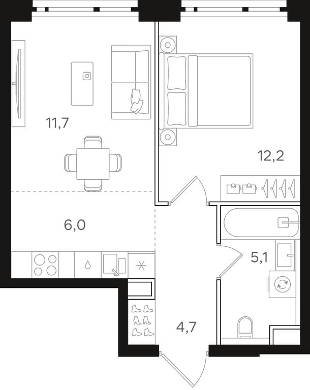 1-BD Apartment Sale, 39.7 sq. m. at Mangazeja v Bogorodskom, Ivanteyevskaya Street, 25к1, Moscow, Russia #2 1-BD Apartment Sale, 39.7 sq. m. at Mangazeja v Bogorodskom, Ivanteyevskaya Street, 25к1, Moscow, Russia #2