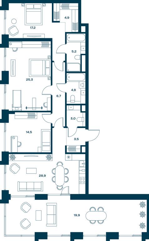 3-BD Apartment Sale, 138.8平方米 at Soul, Chasovaya Street, 28, Moscow, Russia #2 3-BD Apartment Sale, 138.8平方米 at Soul, Chasovaya Street, 28, Moscow, Russia #2