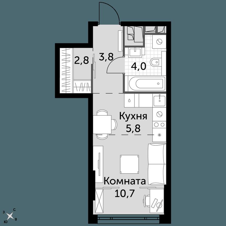 Apartment Sale, 27.1 sq. m. at Rotterdam, Varshavskoye Highway, 37Ак1с2, Moscow, Russia #1 Apartment Sale, 27.1 sq. m. at Rotterdam, Varshavskoye Highway, 37Ак1с2, Moscow, Russia #1