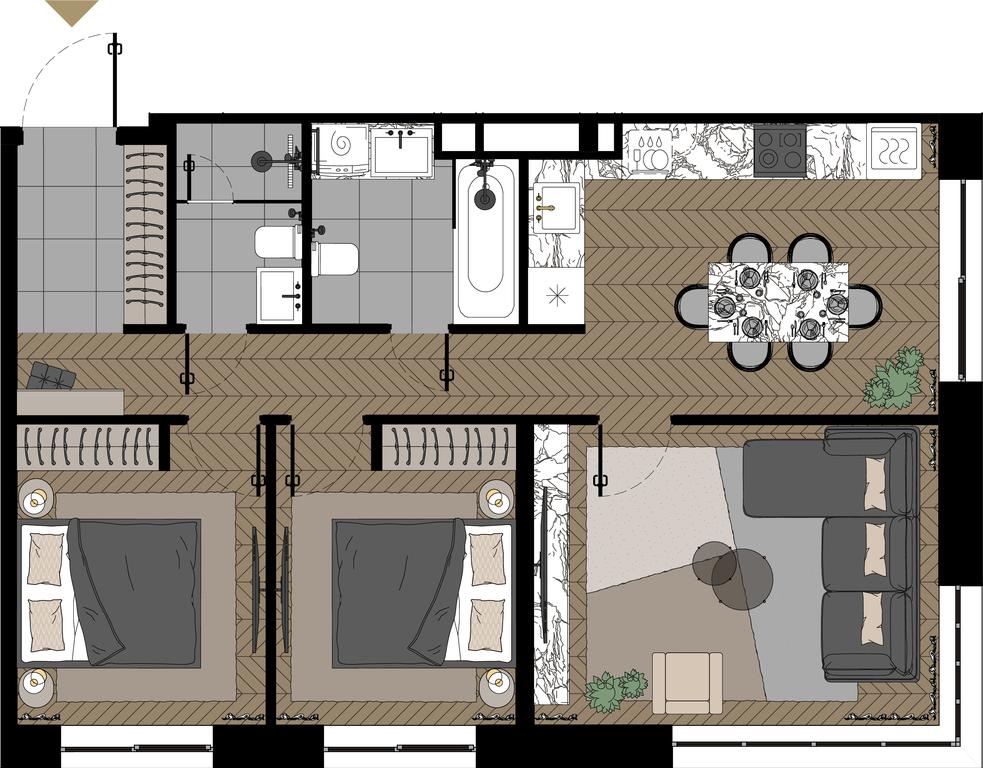 3-BD Apartment Sale, 69.9平方米 at Zorge 9, Zorge Street, 9к1, Moscow, Russia #1