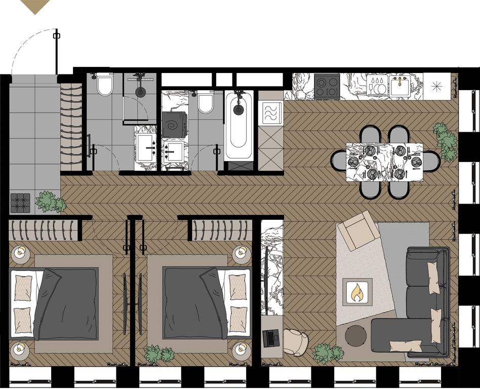 3-BD Apartment Sale, 68.5平方米 at Zorge 9, Zorge Street, 9к1, Moscow, Russia #1 3-BD Apartment Sale, 68.5平方米 at Zorge 9, Zorge Street, 9к1, Moscow, Russia #1