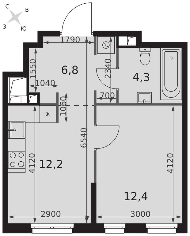 1-BD Apartment Sale, 35.7 sq. m. at Sydney City, Shenogina Street, 2, Moscow, Russia #2 1-BD Apartment Sale, 35.7 sq. m. at Sydney City, Shenogina Street, 2, Moscow, Russia #2