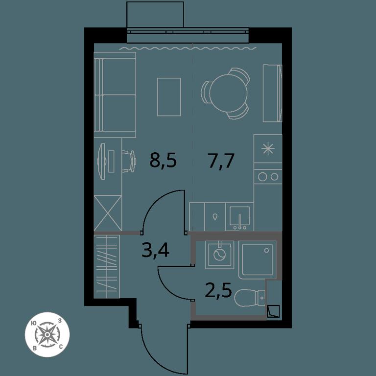 Apartment Sale, 22.1 sq. m. at Pervy Sheremetevskij, Komsomolskaya Street, 16, Khimki, Moscow Region, Russia #1 Apartment Sale, 22.1 sq. m. at Pervy Sheremetevskij, Komsomolskaya Street, 16, Khimki, Moscow Region, Russia #1