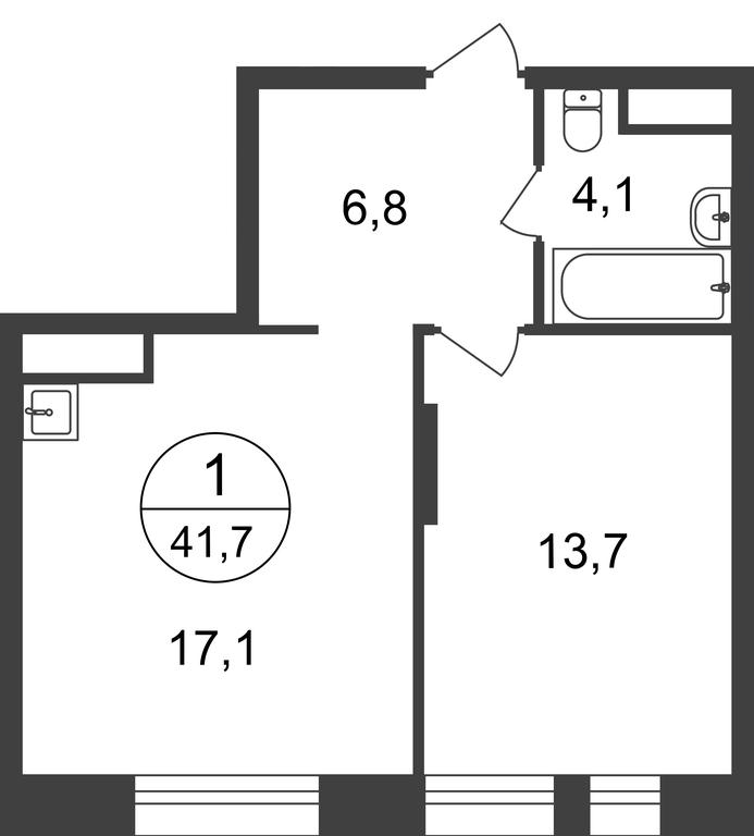 Apartment Sale, 41.7平方米 at Pervyi Moskovskiy, ulitsa Bianki, 1, Moskovskiy, Moscow, Russia #1 Apartment Sale, 41.7平方米 at Pervyi Moskovskiy, ulitsa Bianki, 1, Moskovskiy, Moscow, Russia #1