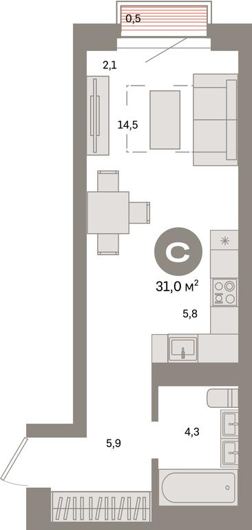Apartment Sale, 31 sq. m. at Kvartal Metronom, Tagilskaya Street, Moscow, Russia #1 Apartment Sale, 31 sq. m. at Kvartal Metronom, Tagilskaya Street, Moscow, Russia #1
