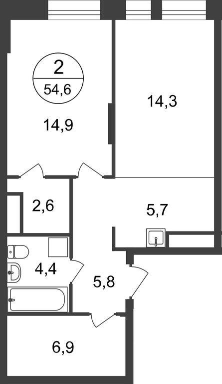 2-BD Apartment Sale, 54.6 sq. m. at Pervyi Moskovskiy, ulitsa Bianki, 1, Moskovskiy, Moscow, Russia #1 2-BD Apartment Sale, 54.6 sq. m. at Pervyi Moskovskiy, ulitsa Bianki, 1, Moskovskiy, Moscow, Russia #1