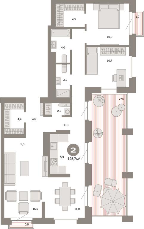 2-BD Apartment Sale, 125.7 sq. m. at Kvartal Metronom, Tagilskaya Street, Moscow, Russia #1 2-BD Apartment Sale, 125.7 sq. m. at Kvartal Metronom, Tagilskaya Street, Moscow, Russia #1
