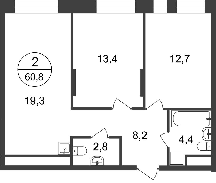 2-BD Apartment Sale, 60.8 sq. m. at Pervyi Moskovskiy, ulitsa Bianki, 1, Moskovskiy, Moscow, Russia #1 2-BD Apartment Sale, 60.8 sq. m. at Pervyi Moskovskiy, ulitsa Bianki, 1, Moskovskiy, Moscow, Russia #1