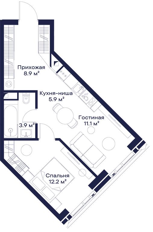 1-BD Apartment Sale, 42.44 sq. m. at Jois, 3rd Silikatny Drive, 10, Moscow, Russia #1 1-BD Apartment Sale, 42.44 sq. m. at Jois, 3rd Silikatny Drive, 10, Moscow, Russia #1