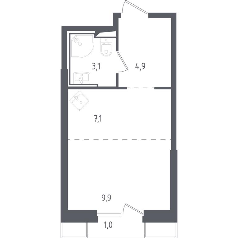 Apartment Sale, 25.76 sq. m. at Sputnik, Lipovoy Roschi Street, 1к4, derevnya Razdory, Odintsovskiy City District, Moscow Region, Russia #1 Apartment Sale, 25.76 sq. m. at Sputnik, Lipovoy Roschi Street, 1к4, derevnya Razdory, Odintsovskiy City District, Moscow Region, Russia #1