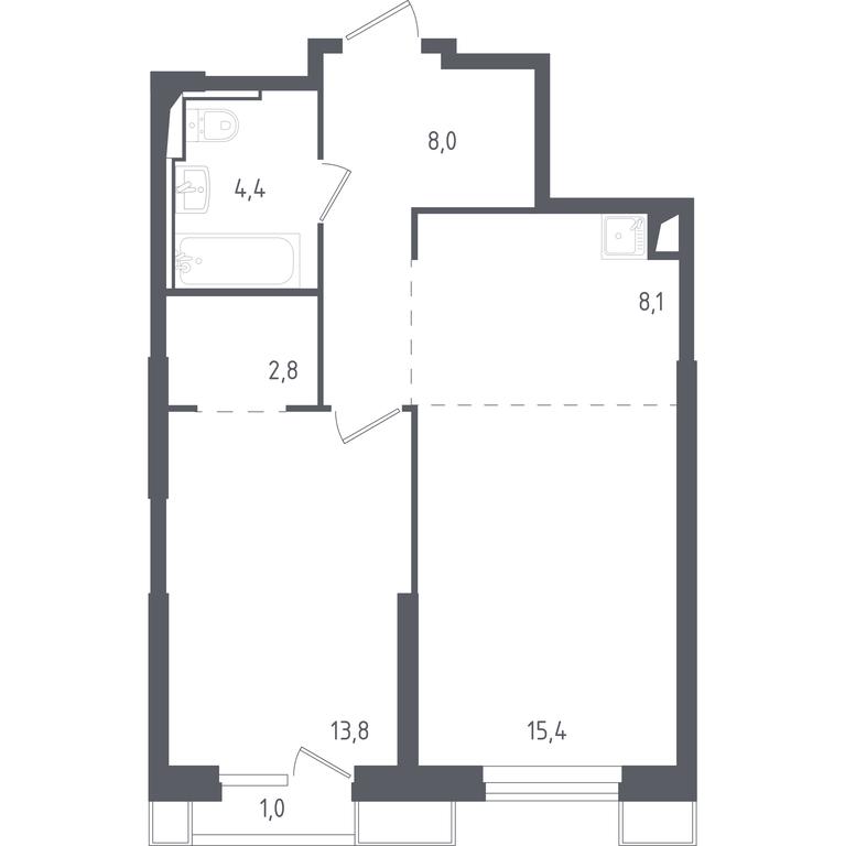 Apartment Sale, 53.13 sq. m. at Sputnik, Lipovoy Roschi Street, 1к4, derevnya Razdory, Odintsovskiy City District, Moscow Region, Russia #1 Apartment Sale, 53.13 sq. m. at Sputnik, Lipovoy Roschi Street, 1к4, derevnya Razdory, Odintsovskiy City District, Moscow Region, Russia #1