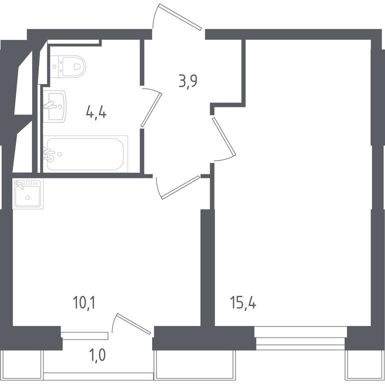 Apartment Sale, 35.15 sq. m. at Sputnik, Lipovoy Roschi Street, 1к4, derevnya Razdory, Odintsovskiy City District, Moscow Region, Russia #1 Apartment Sale, 35.15 sq. m. at Sputnik, Lipovoy Roschi Street, 1к4, derevnya Razdory, Odintsovskiy City District, Moscow Region, Russia #1