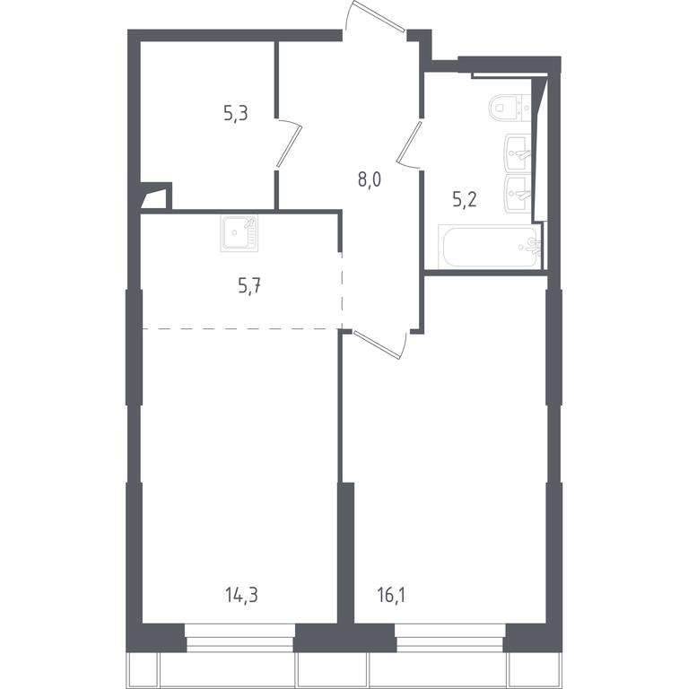 Apartment Sale, 54.73 sq. m. at Sputnik, Lipovoy Roschi Street, 1к4, derevnya Razdory, Odintsovskiy City District, Moscow Region, Russia #1 Apartment Sale, 54.73 sq. m. at Sputnik, Lipovoy Roschi Street, 1к4, derevnya Razdory, Odintsovskiy City District, Moscow Region, Russia #1