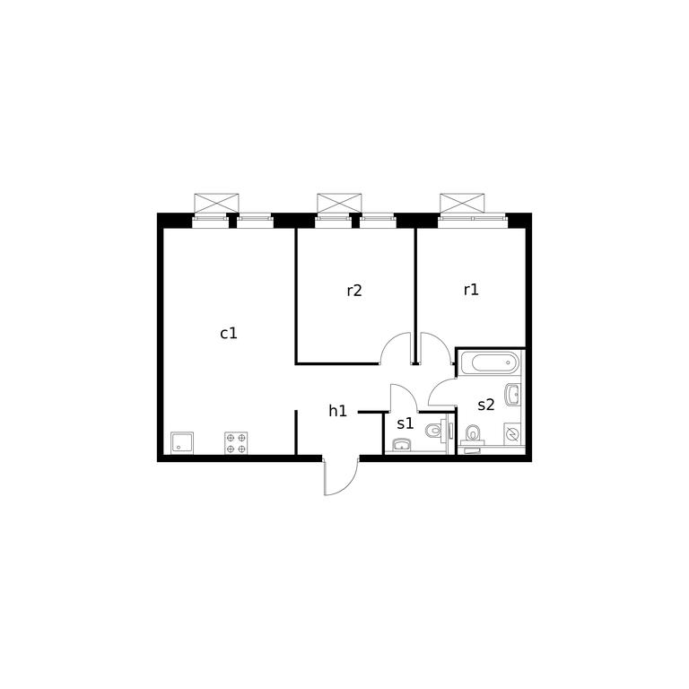 2-BD Apartment Sale, 55.5 sq. m. at Myakinino Park, Myakininskoe Highway, с3, Moscow Region, Russia #1 2-BD Apartment Sale, 55.5 sq. m. at Myakinino Park, Myakininskoe Highway, с3, Moscow Region, Russia #1