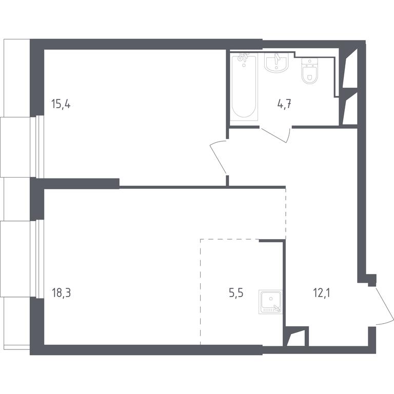 Apartment Sale, 56.75 sq. m. at Sputnik, Lipovoy Roschi Street, 1к4, derevnya Razdory, Odintsovskiy City District, Moscow Region, Russia #1 Apartment Sale, 56.75 sq. m. at Sputnik, Lipovoy Roschi Street, 1к4, derevnya Razdory, Odintsovskiy City District, Moscow Region, Russia #1