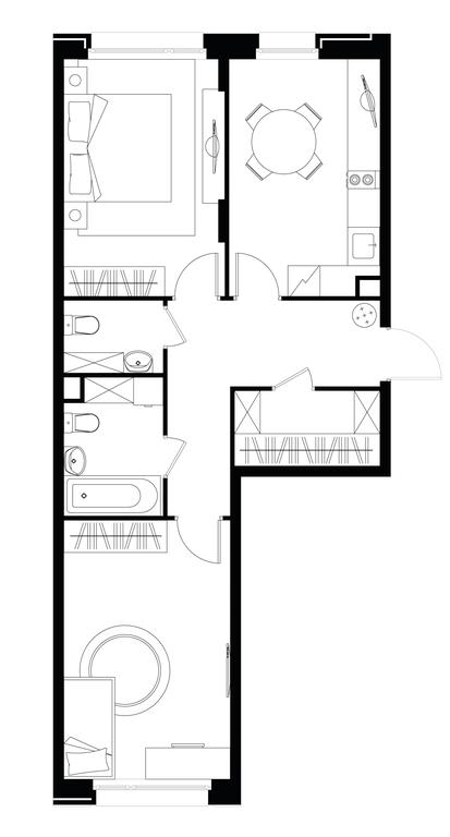 2-BD Apartment Sale, 60.3平方米 at Peredelkino Blizhnee, Korneya Chukovskogo Street, 1, Vnukovskoye Settlement, Moscow, Russia #1
