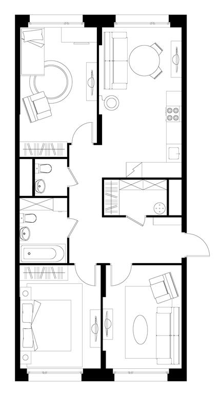 3-BD Apartment Sale, 80.6平方米 at Peredelkino Blizhnee, Korneya Chukovskogo Street, 1, Vnukovskoye Settlement, Moscow, Russia #1