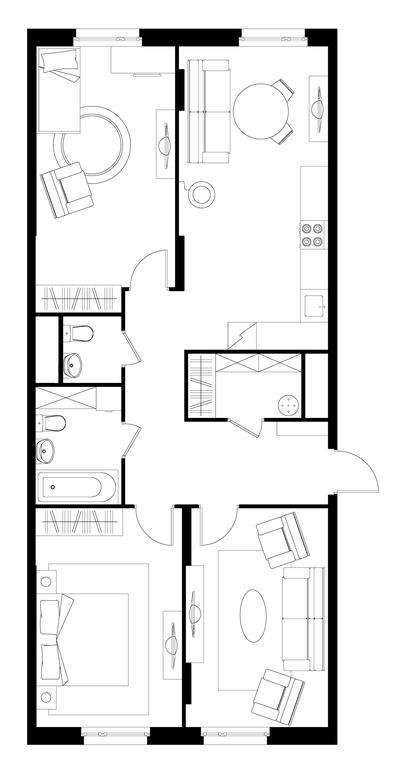 3-BD Apartment Sale, 89.1 sq. m. at Peredelkino Blizhnee, Korneya Chukovskogo Street, 1, Vnukovskoye Settlement, Moscow, Russia #1