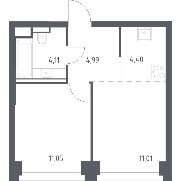 Apartment Sale, 35.56 sq. m. at Nova, Bratyev Fonchenko Street, вл21, Moscow, Russia #1 Apartment Sale, 35.56 sq. m. at Nova, Bratyev Fonchenko Street, вл21, Moscow, Russia #1